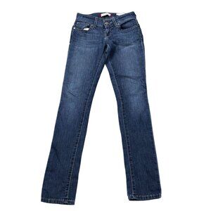 Guess Womens Medium Rise Straight Leg Jeans Size 24 Blue Denim